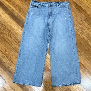 Women's Light Blue Wide Leg Jeans